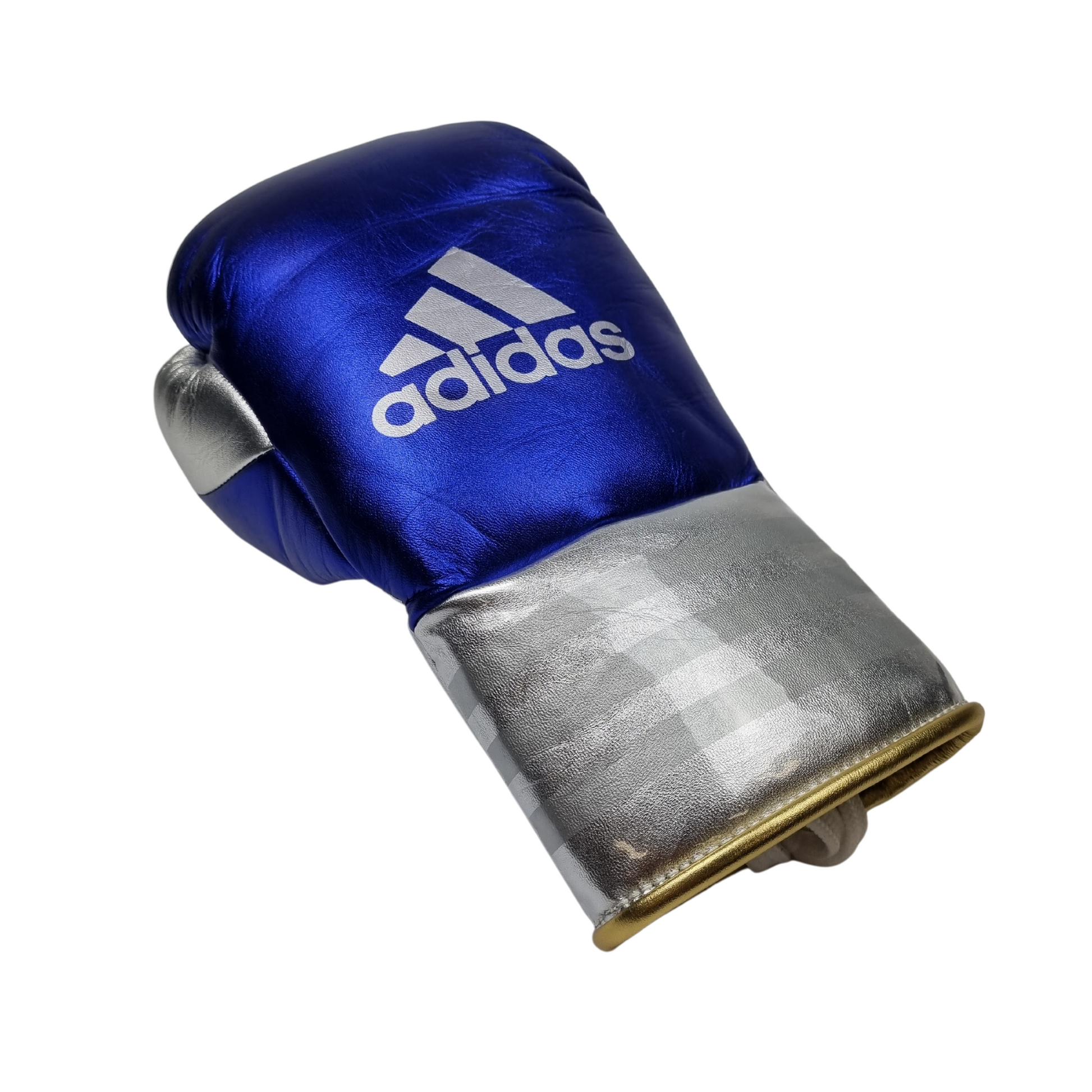 Speed 750 Adistar Fight Glove Metallic Blue Silver Gold 8oz (1)