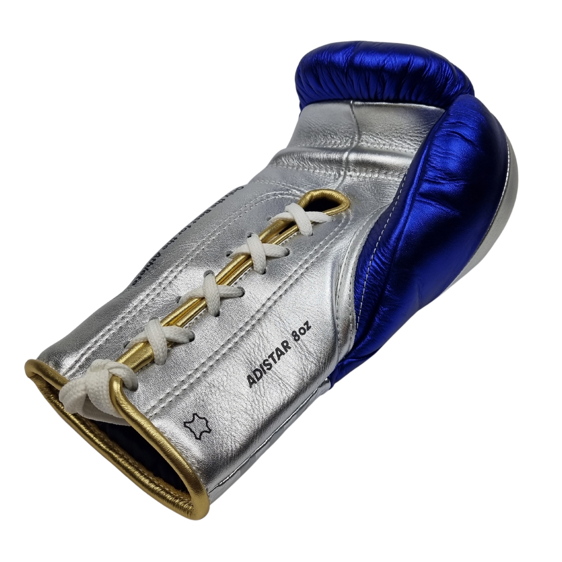 Speed 750 Adistar Fight Glove Metallic Blue Silver Gold 8oz (4)