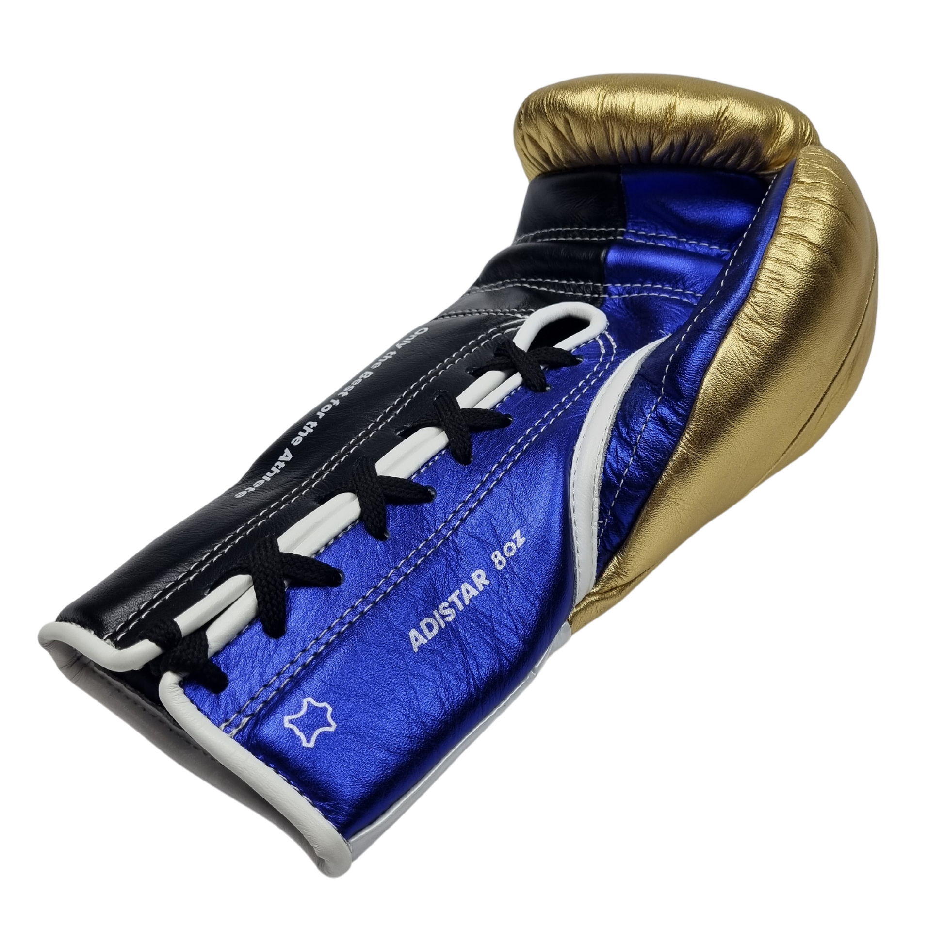 Speed 750 Adistar Fight Glove Metallic Gold Blue Black 8oz (3)