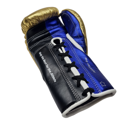 Speed 750 Adistar Fight Glove Metallic Gold Blue Black 8oz (4)