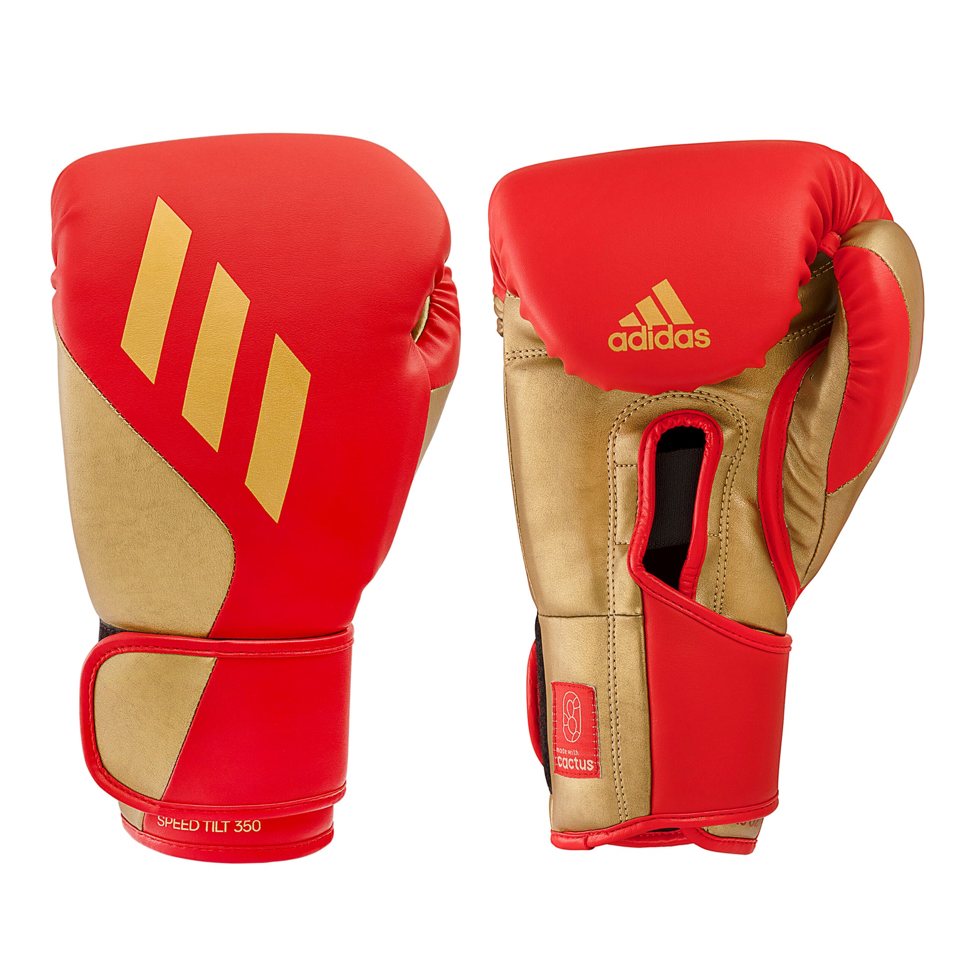Adispd350tg Adidas Tilt 350 Pro Training Boxing Gloves Velcro Strap Red Gold 01