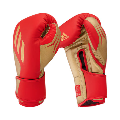 Adispd350tg Adidas Tilt 350 Pro Training Boxing Gloves Velcro Strap Red Gold 06