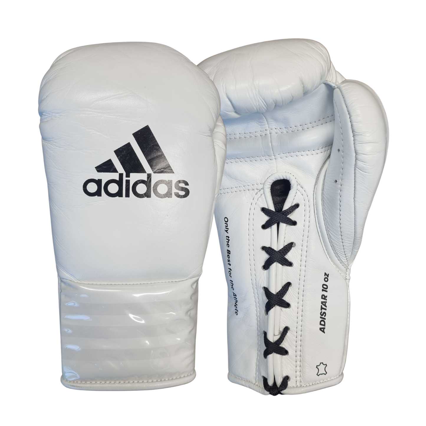 Adidas Adistar 750 Pro Fight Boxing Gloves Lace Up White 01