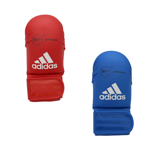 Adidas Wkf Approved Karate Mitts Blue Red 01